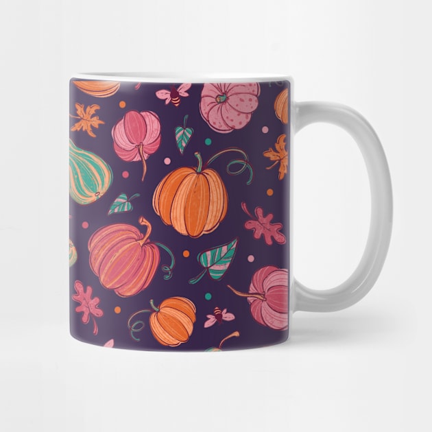 Pink Pumpkin Pattern by Alexandra Franzese